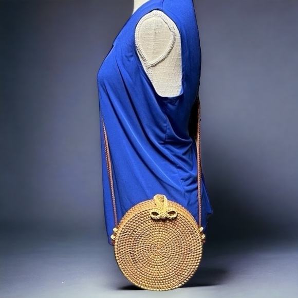 🌻Handmade Natural Woven Rattan Crossbody Bag - Picture 3 of 10